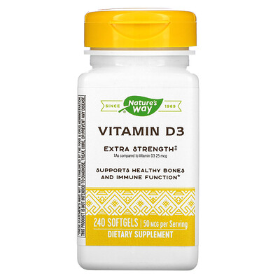 

Nature's Way Vitamin D3 50 mcg 240 Softgels