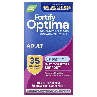 Nature's Way, Fortify®, Optima® Advanced Care Pre + Probiotikum, Erwachsene, 60 Kapseln mit verzögerter Wirkstofffreisetzung