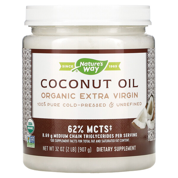Organic Coconut Oil, Extra Virgin, 32 oz (907 g)