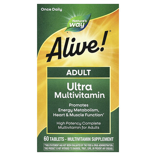 Nature's Way, Alive! Multivitaminico completo per adulti Ultra Potency, 60 compresse