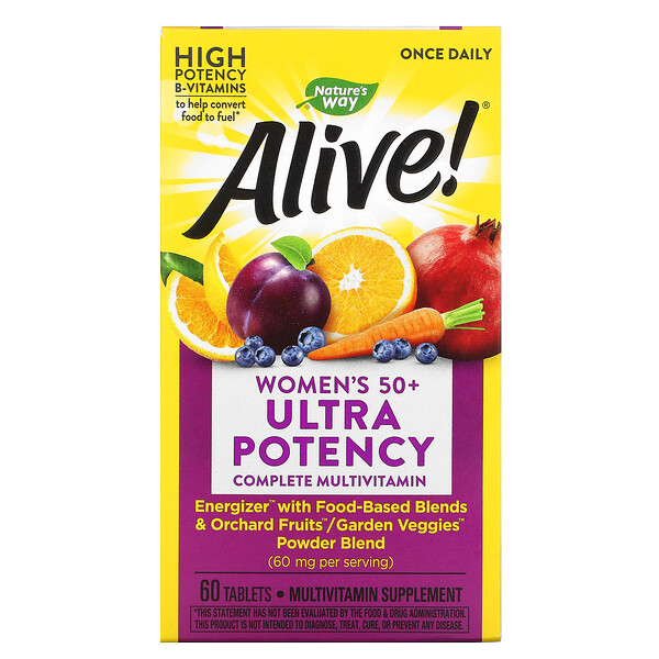 Alive! Once Daily, Women's 50+ Multi-Vitamin, 60 Tablets
