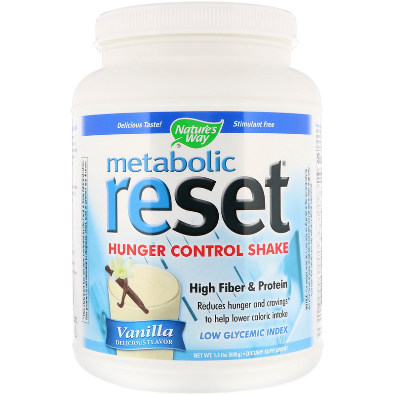Nature's Way, Metabolic Reset, Hunger Control Shake, Vanilla, 1.4 lbs