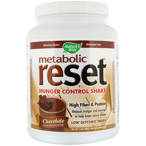 Отзывы о Натурес Вэй, Metabolic Reset Hunger Control Shake, Chocolate, 1.4 lbs (630 g)