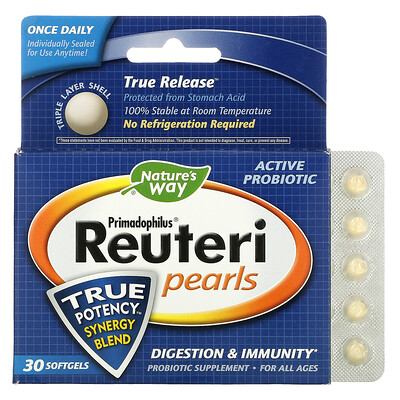 

Nature's Way Primadophilus Reuteri Pearls, 30 капсул