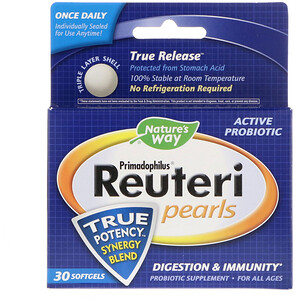 Натурес Вэй, Primadophilus Reuteri Pearls, 30 Softgels отзывы