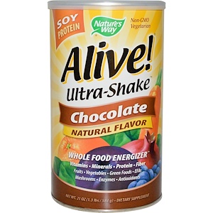 Отзывы о Натурес Вэй, Alive! Ultra-Shake, Soy Protein, Chocolate, 1.3 lbs (584 g)