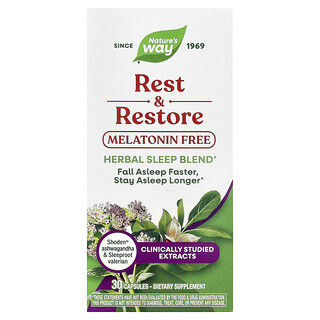 Nature's Way, Istirahat & Pemulihan, Bebas Melatonin, 30 Kapsul
