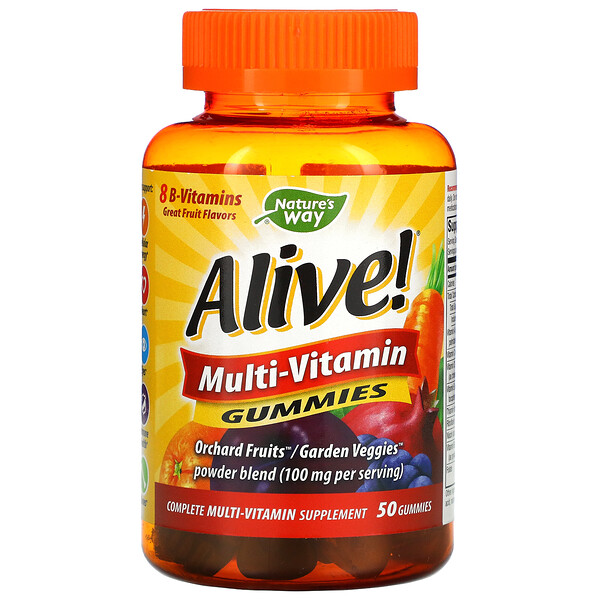 Nature's Way, Alive! Multi-Vitamin-Gummies, großartige Fruchtaromen, 50 Gummies