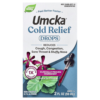 Nature's Way, Umcka®, Gotas para el alivio del resfriado, Niños de 1 año en adelante, 59 ml (2 oz. líq.)