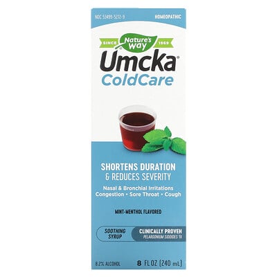 

Nature's Way Umcka ColdCare Soothing Syrup Mint Menthol 8 oz (240 ml)