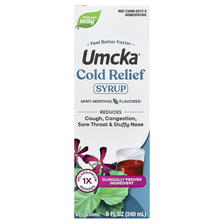 Nature's Way, Umcka®, Jarabe para aliviar el resfriado, Menta y mentol, 240 ml (8 oz. líq.)