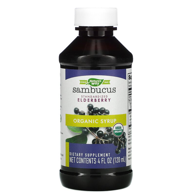 Nature's Way, Sambucus, Standardized Elderberry, Organic Syrup, 4 fl oz ...