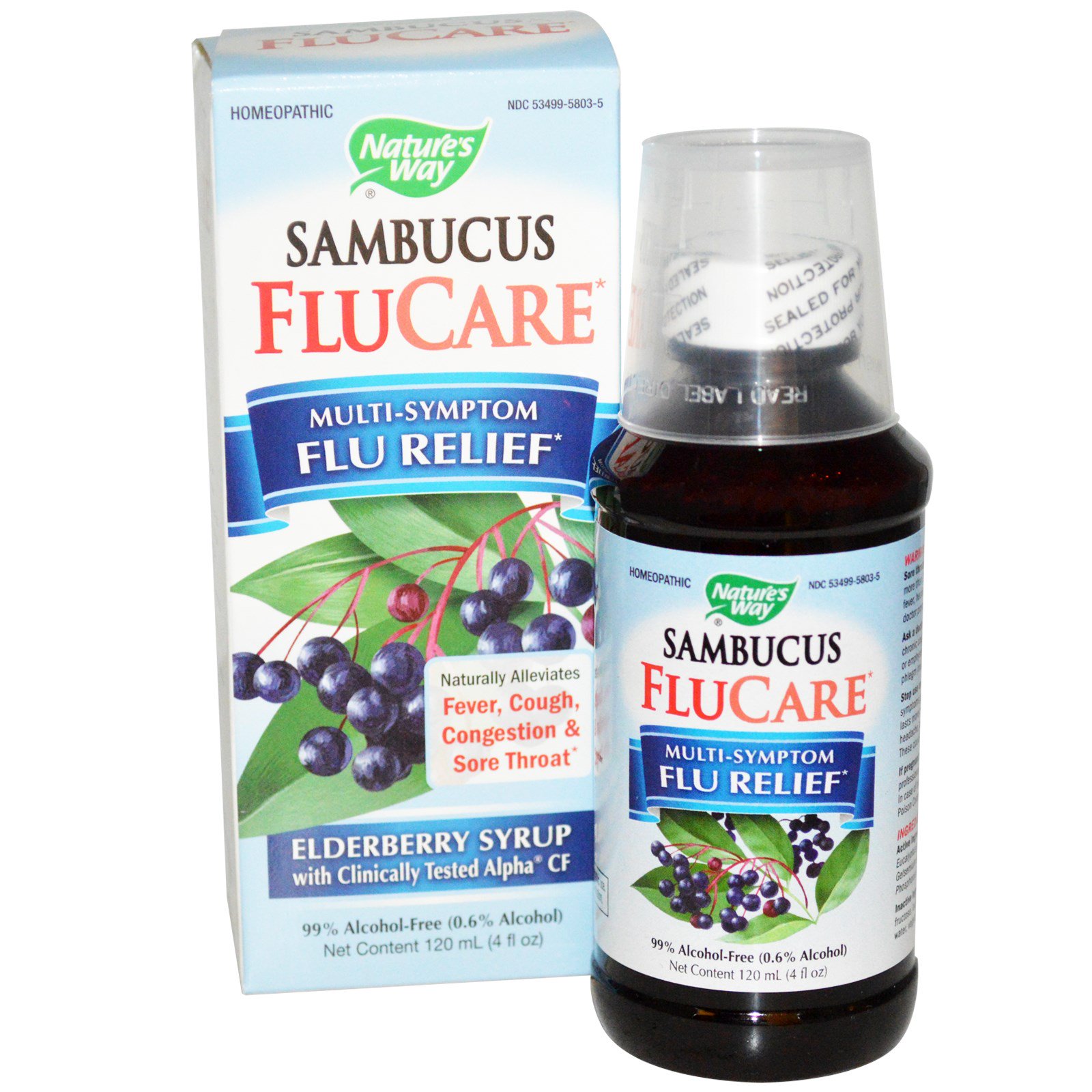 Nature's Way, Sambucus FluCare, Multi-Symptom Flu Relief ...