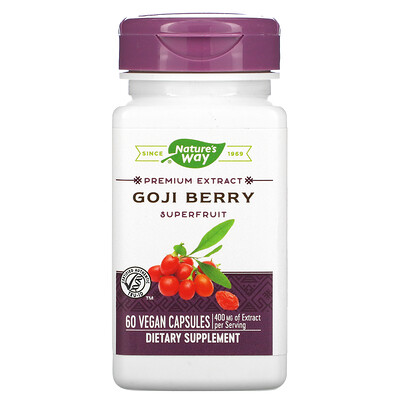 

Nature's Way Goji Berry, 400 mg, 60 Vegan Capsules