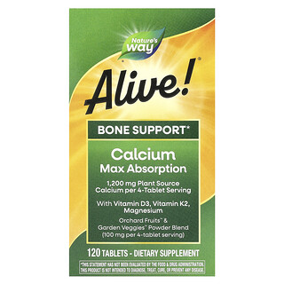 Nature's Way, Alive!（アライブ！）Calcium Max Absorption、タブレット120粒