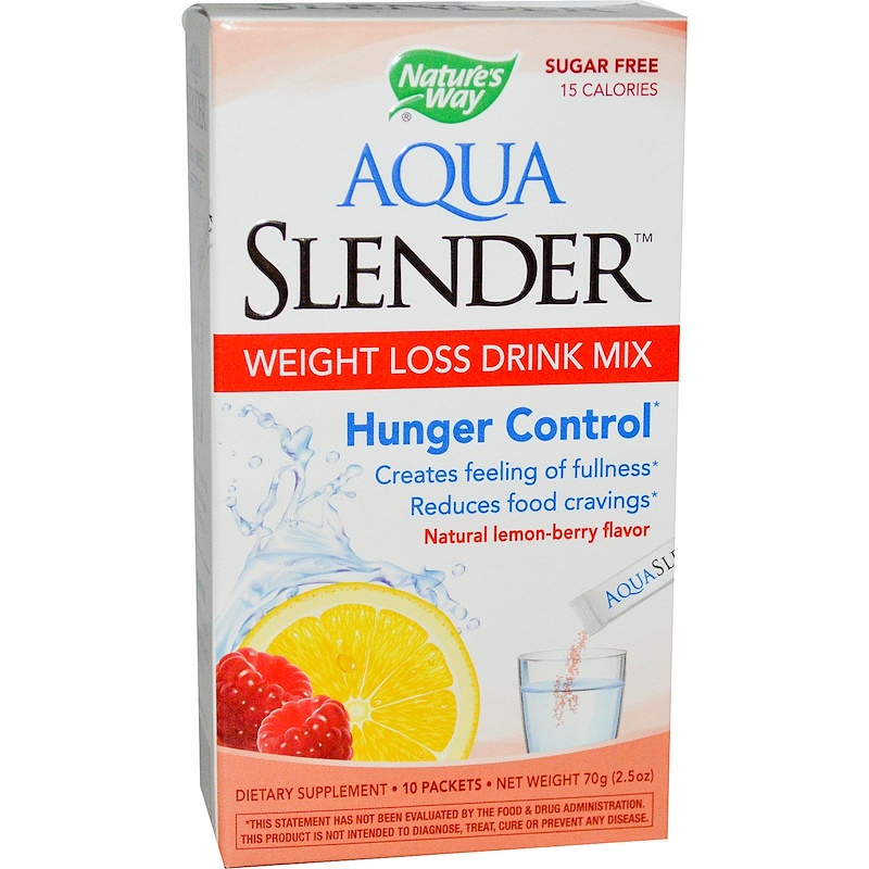 Nature's Way, Aqua Slender, Weight Loss Drink Mix, LemonBerry Flavor