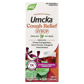 Nature's Way, Umcka®, Jarabe para aliviar la tos, Niños de 6 años en adelante, 120 ml (4 oz. líq.)