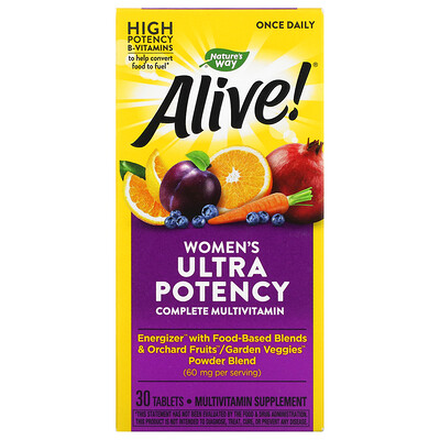 

Nature's Way, Alive! Women's Ultra Potency Complete Multivitamin, 30 Tablets