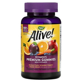 Nature's Way, Alive!, Vitamines pour femmes, 75 gommes