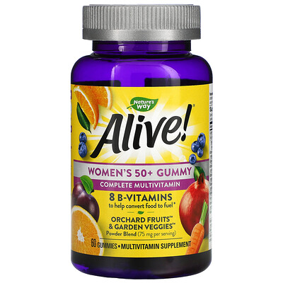 

Nature's Way Alive! Women's 50+ Gummy Complete Multivitamin Mixed Berry 60 Gummies