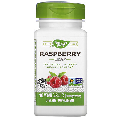 Nature's Way Raspberry Leaf, 900 mg, 100 Vegan Capsules