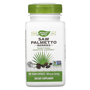 Отзывы о Натурес Вэй, Saw Palmetto Berries, 585 mg, 180 Vegan Capsules