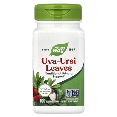 Nature's Way, Hojas de uva ursi, 100 cápsulas veganas (370 mg por cápsula)