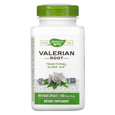 Nature's Way корень валерианы, 1590 мг, 180 веганских капсул