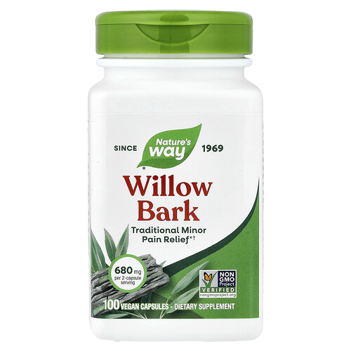 Nature's Way, Willow Bark, 100 Vegan Capsules (340 mg per Capsule)