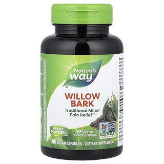 Nature's Way, Corteza de sauce, 100 cápsulas veganas (340 mg por cápsula)