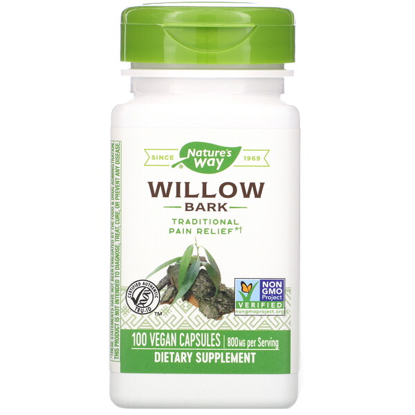 Nature's Way‏, Willow Bark, 400 mg, 100 Vegan Capsules