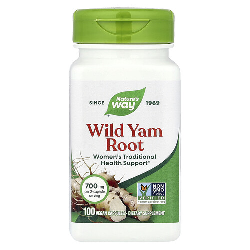 Nature's Way, Wilde Yamswurzel, 100 vegane Kapseln (350 mg pro Kapsel)