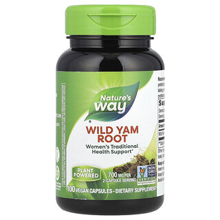 Nature's Way, Raiz de Inhame Silvestre, 700 mg, 100 Cápsulas Veganas (350 mg por Cápsula)