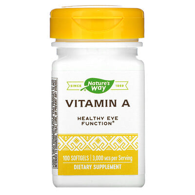 

Nature's Way Vitamin A 3 000 mcg 100 Softgels