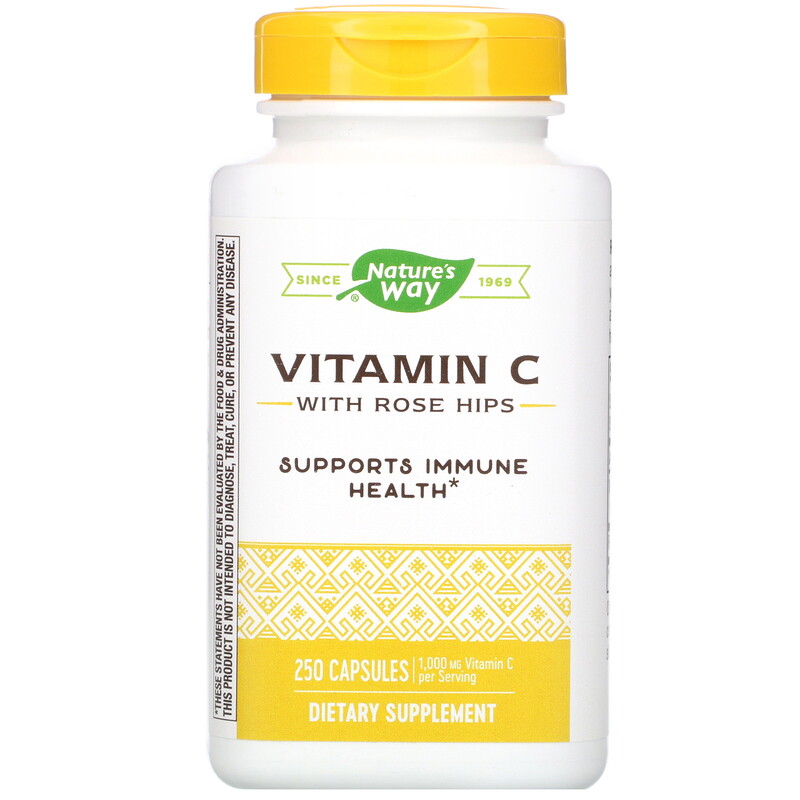 Nature's Way, Vitamin C with Rose Hips, 1,000 mg, 250 Capsules iHerb