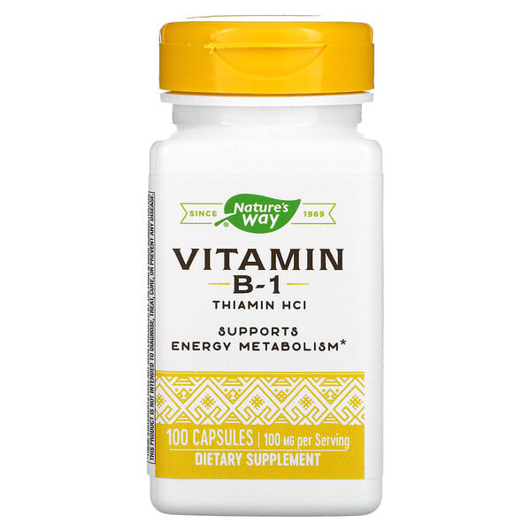Vitamin B-1, 100 mg, 100 Capsules