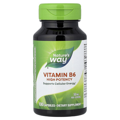 Product Image for Nature's Way, Vitamin B6, 50 mg, 100 Capsules