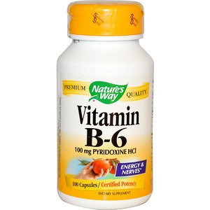 Nature's Way, Витамин B6, 100 капсул