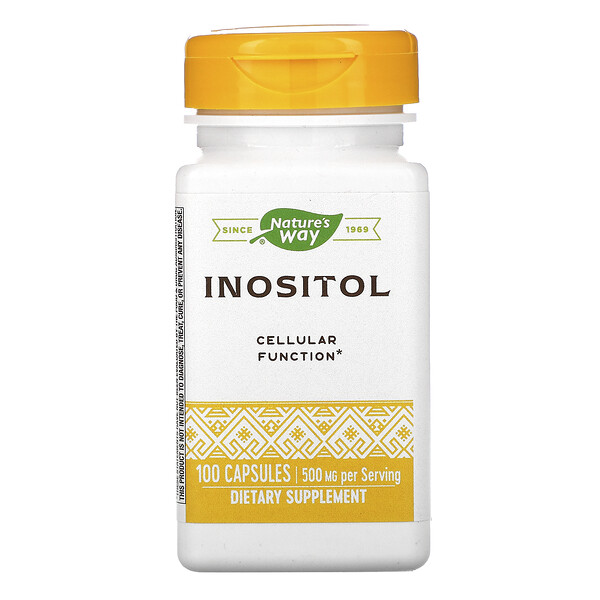 Nature's Way, Inositol, Une par jour, 500 mg, 100 Gélules