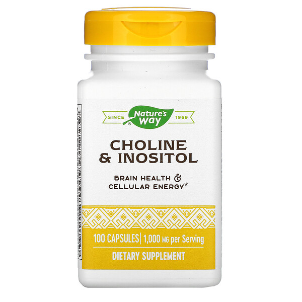 Nature's Way, Choline & Inositol, Cholin und Inosit, 500 mg, 100 Kapseln