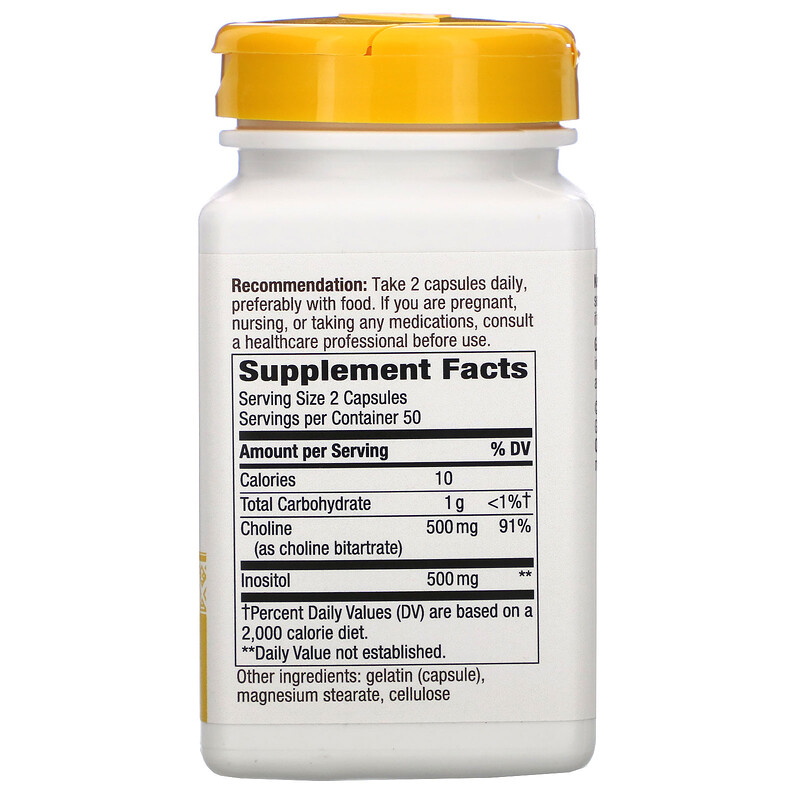 Nature's Way, Choline & Inositol, 1,000 mg, 100 Capsules iHerb