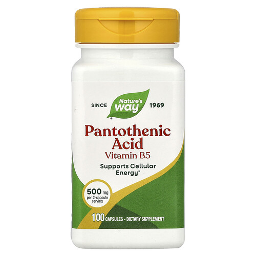 Nature's Way Pantothenic Acid, Vitamin B5, 100 Capsules