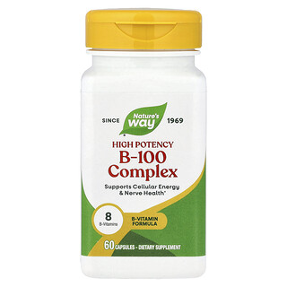 Nature's Way, Complexe de vitamines B-100, 60 capsules