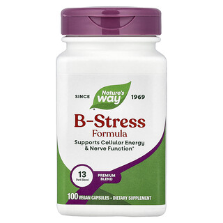 Nature's Way, Fórmula B-Stress, 100 cápsulas veganas