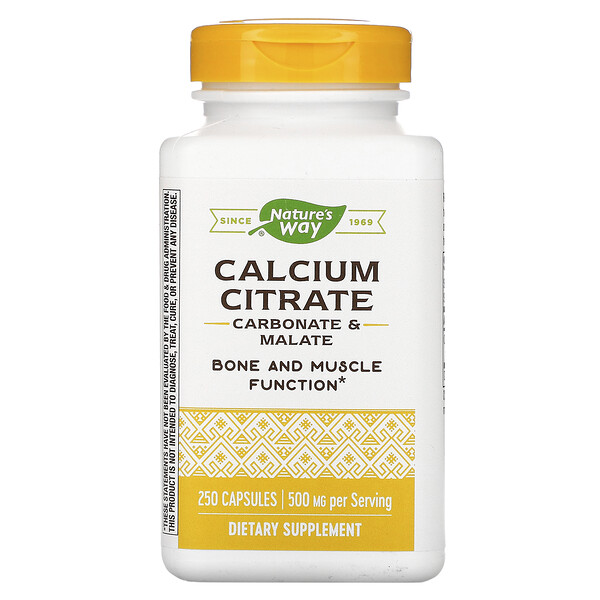 Calcium Citrate, 250 mg, 250 Capsules