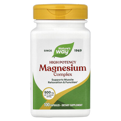 Nature's Way, Complejo de magnesio, 100 cápsulas (250 mg por cápsula)