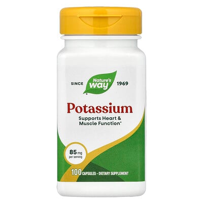 Product Image for Nature's Way, Potassium, 85 mg, 100 Capsules