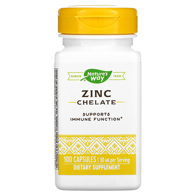 

Nature's Way Zinc Chelate 30 mg 100 Capsules