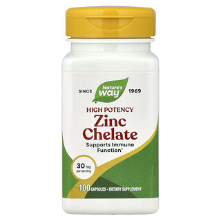 Nature's Way, Zinc Chelate, 30 mg, 100 Capsules