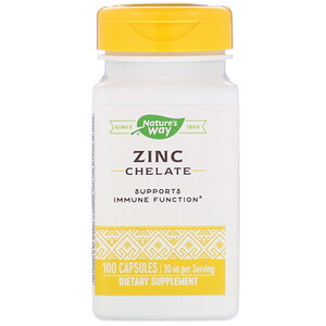 Отзывы о Натурес Вэй, Zinc Chelate, 30 mg, 100 Capsules